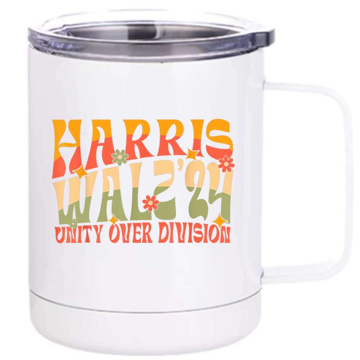 Harris Waltz 2024 Unity Over Division Front & Back 12oz Stainless Steel Tumbler Cup