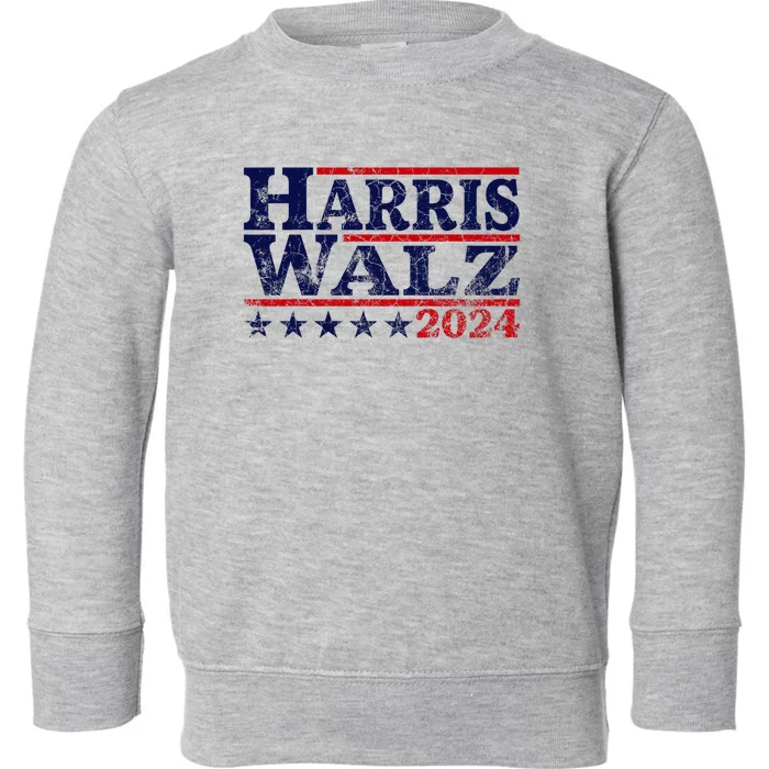 Harris Waltz 2024 Election Kamala Harris Tim Waltz 2024 Toddler Sweatshirt