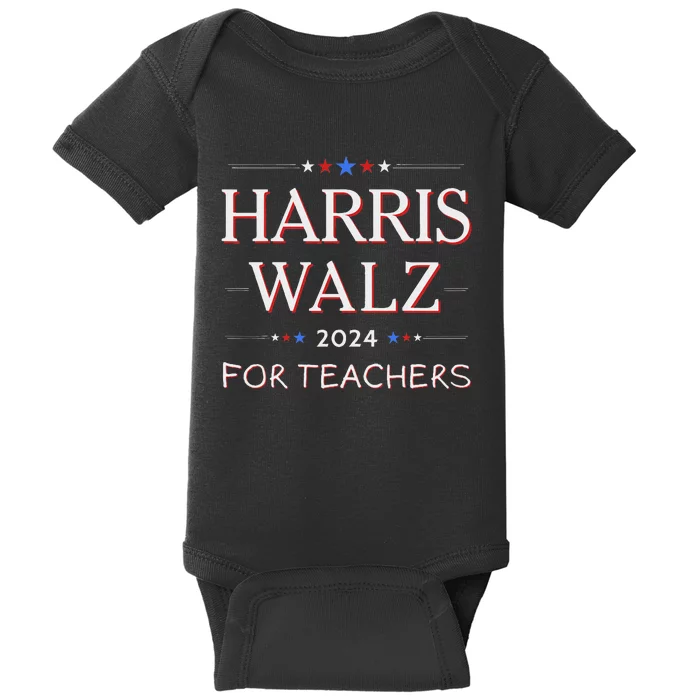 Harris Walz 2024 For Teachers Baby Bodysuit