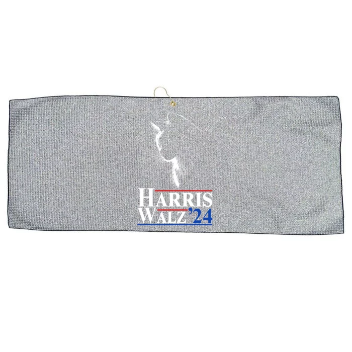 Harris Waltz 2024 Election Cat Ladies Kamala Harris Tim Walz Cute Gift Large Microfiber Waffle Golf Towel