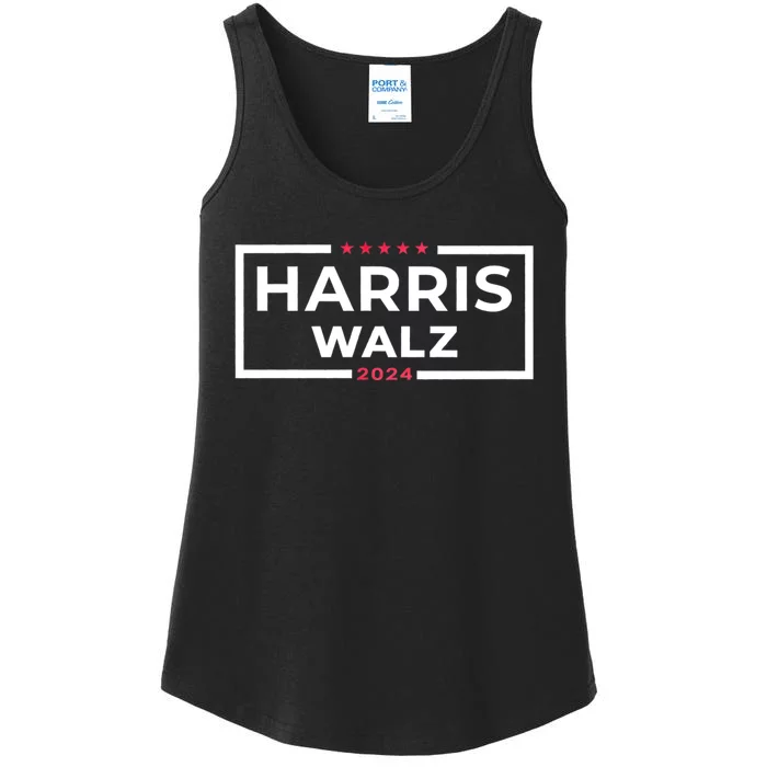 Harris Walz 2024 Tim Walz Kamala Harris Usa Election Apparel Ladies Essential Tank