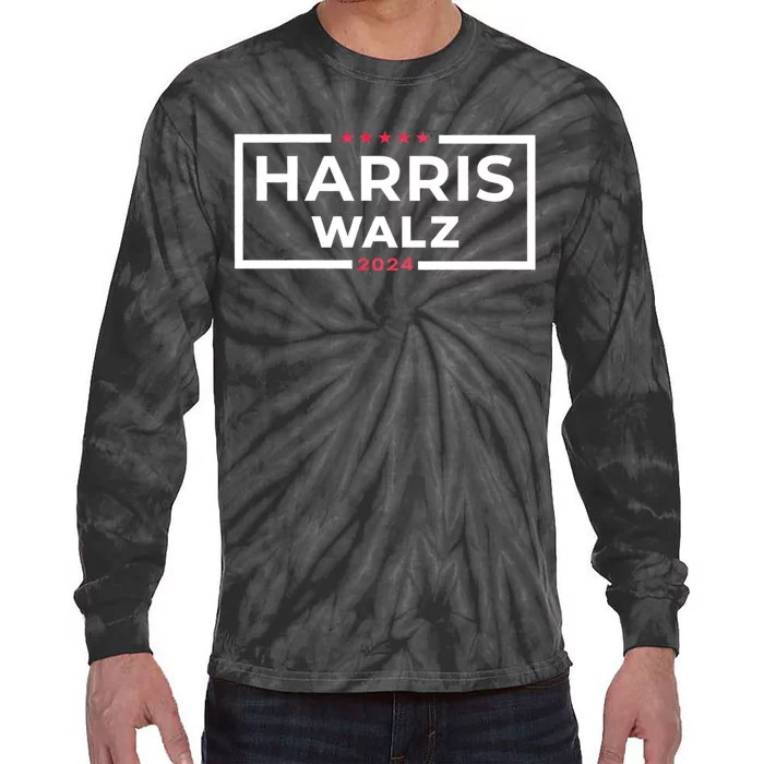 Harris Walz 2024 Tim Walz Kamala Harris Usa Election Apparel Tie-Dye Long Sleeve Shirt