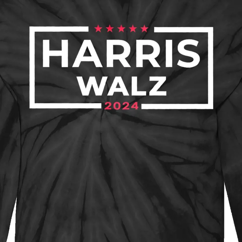 Harris Walz 2024 Tim Walz Kamala Harris Usa Election Apparel Tie-Dye Long Sleeve Shirt