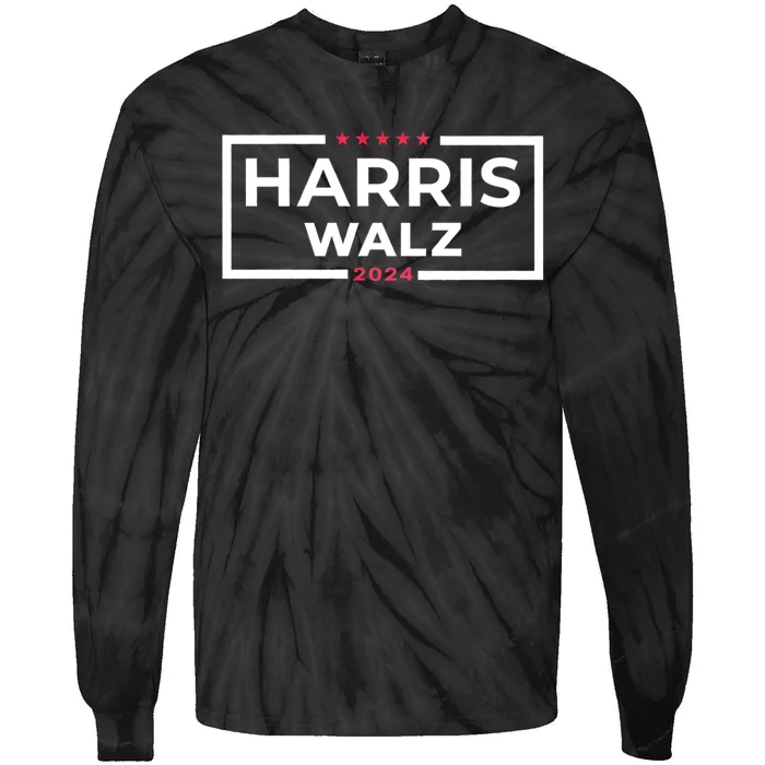 Harris Walz 2024 Tim Walz Kamala Harris Usa Election Apparel Tie-Dye Long Sleeve Shirt