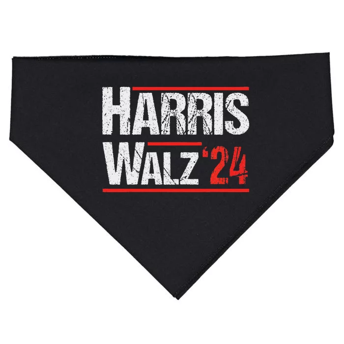 Harris Walz 24 Harris Waltz Campaign Democrat Supporters USA-Made Doggie Bandana