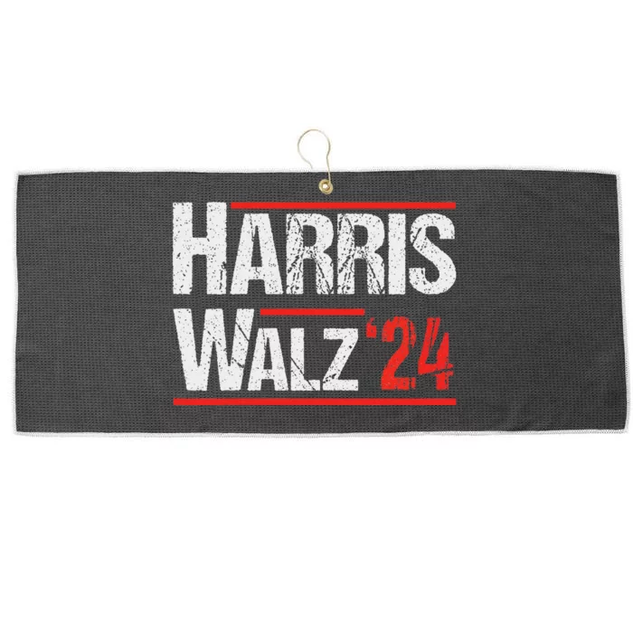 Harris Walz 24 Harris Waltz Campaign Democrat Supporters Large Microfiber Waffle Golf Towel