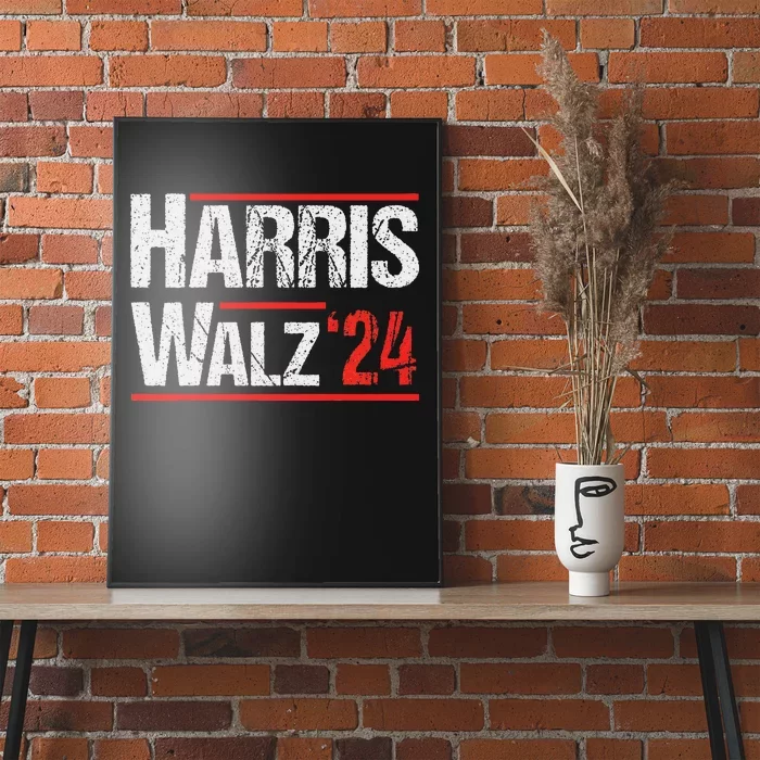 Harris Walz 24 Harris Waltz Campaign Democrat Supporters Poster