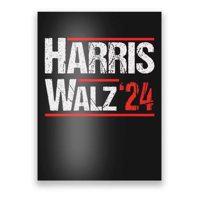 Harris Walz 24 Harris Waltz Campaign Democrat Supporters Poster