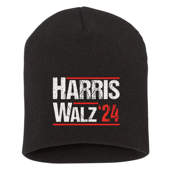 Harris Walz 24 Harris Waltz Campaign Democrat Supporters Short Acrylic Beanie