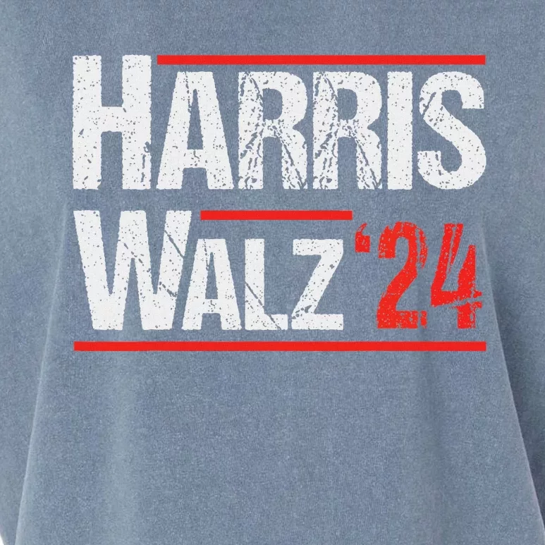 Harris Walz 24 Harris Waltz Campaign Democrat Supporters Garment-Dyed Women's Muscle Tee