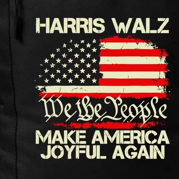 Harris Walz 2024 Make America Joyful Again We The People American Flag Daily Commute Backpack