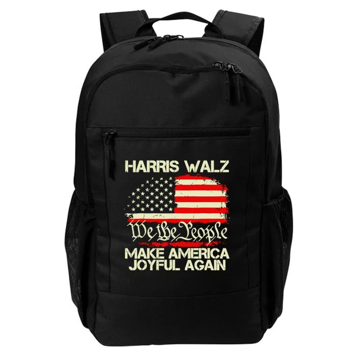 Harris Walz 2024 Make America Joyful Again We The People American Flag Daily Commute Backpack