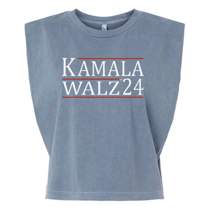 Harris Waltz 2024  Kamala Harris Tim Waltz 2024 Garment-Dyed Women's Muscle Tee