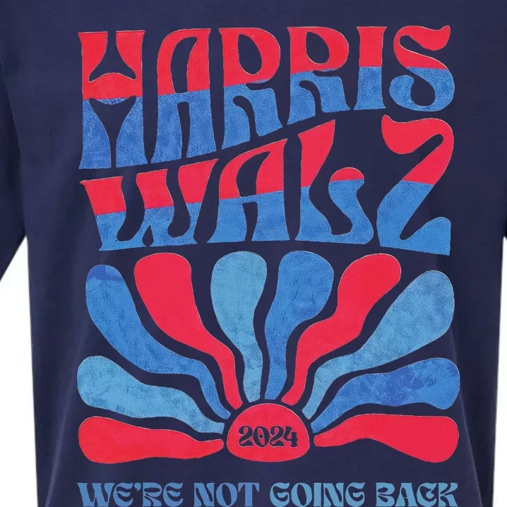 Harris Waltz 2024 WeRe Not Going Back Kamala Harris Sueded Cloud Jersey T-Shirt