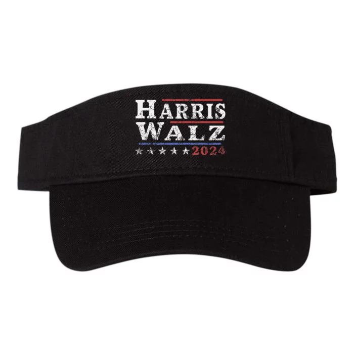 Harris Walz 2024 Election Kamala Harris Tim Waltz 2024 Valucap Bio-Washed Visor