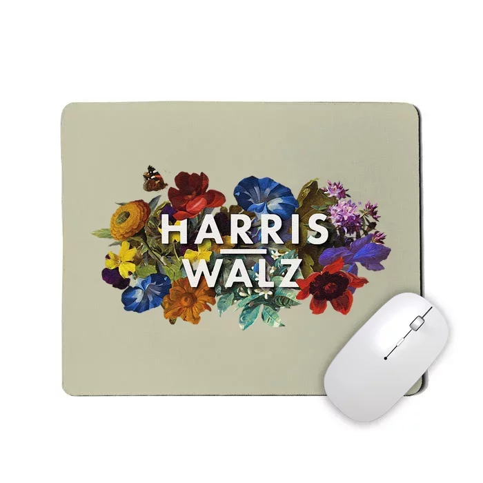 Harris Walz 2024 Floral Feminine Women Harris Waltz 2024 Mousepad