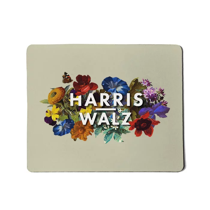 Harris Walz 2024 Floral Feminine Women Harris Waltz 2024 Mousepad