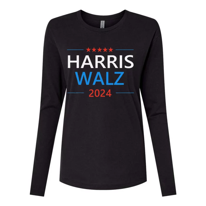 Harris Walz 2024 For President Patriotic Kamala Waltz 2024 Womens Cotton Relaxed Long Sleeve T-Shirt