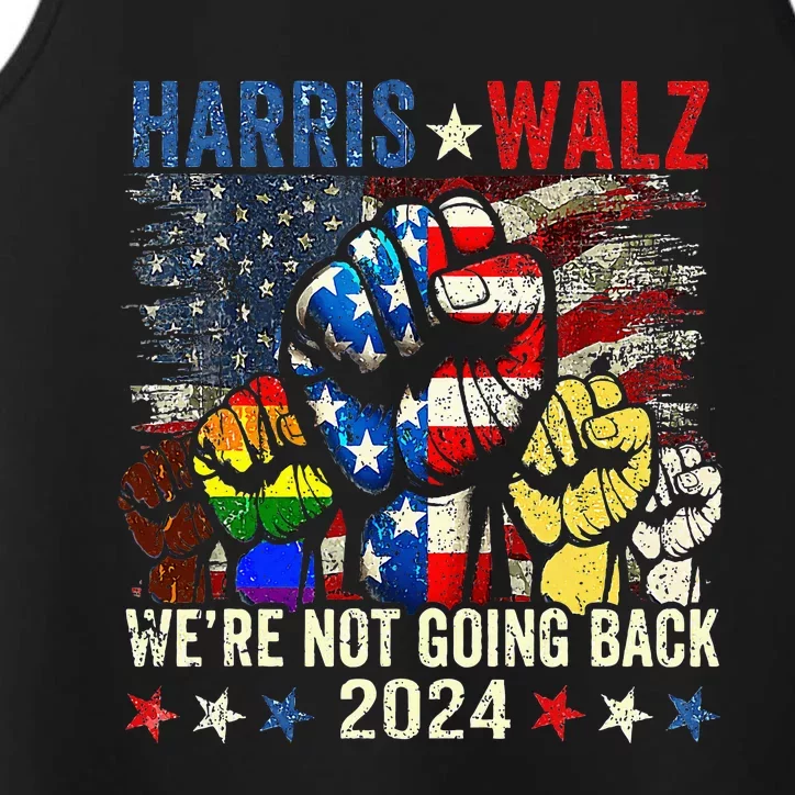 Harris Walz 2024 Kamala Harris 2024 Tim Walz 2024 Usa Flag Performance Tank