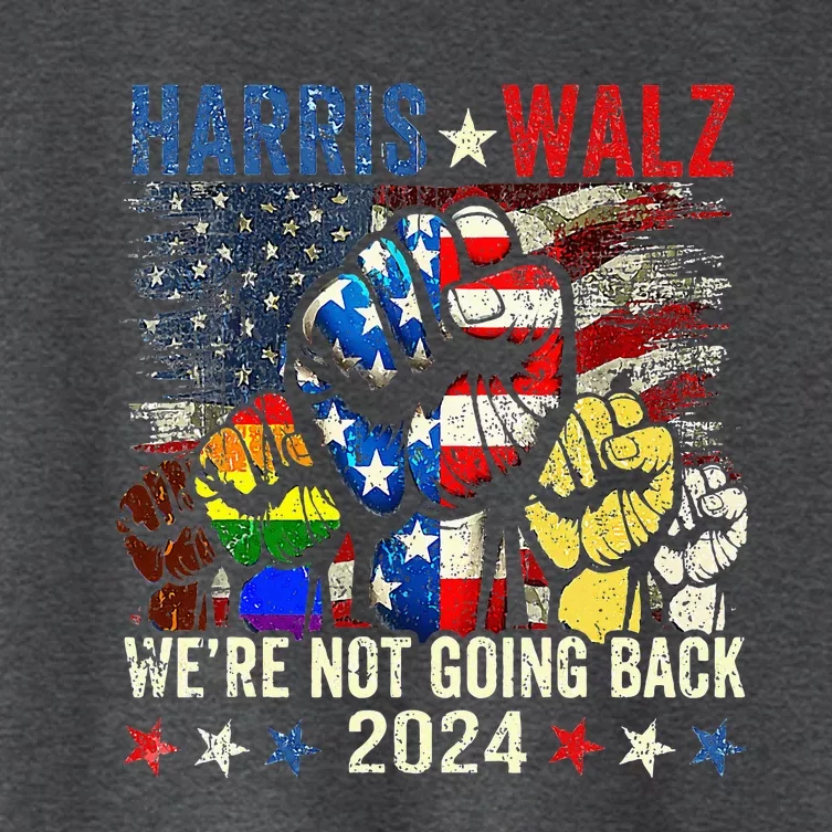 Harris Walz 2024 Kamala Harris 2024 Tim Walz 2024 Usa Flag Women's Crop Top Tee