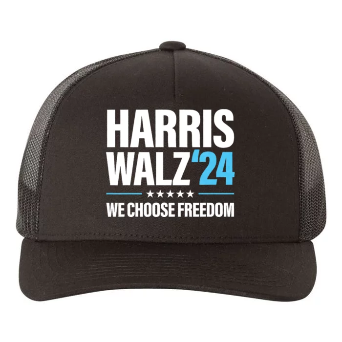 Harris Walz 2024 Kamala Harris Tim Walz President 24 Yupoong Adult 5-Panel Trucker Hat