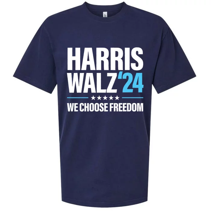 Harris Walz 2024 Kamala Harris Tim Walz President 24 Sueded Cloud Jersey T-Shirt