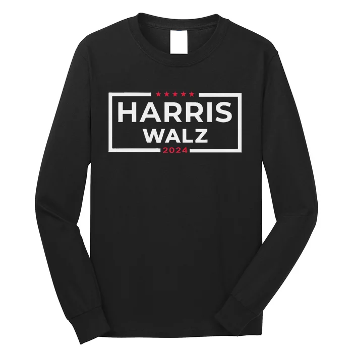 Harris Walz 2024 Tim Walz Kamala Harris Usa Election Apparel Long Sleeve Shirt