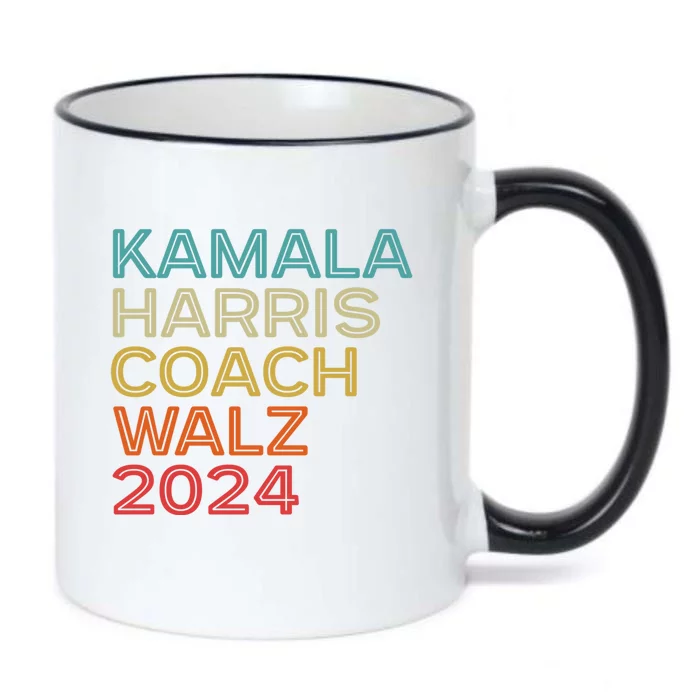 Harris Waltz 2024 Kamala Harris Coach Walz 2024 Retro Style Black Color Changing Mug