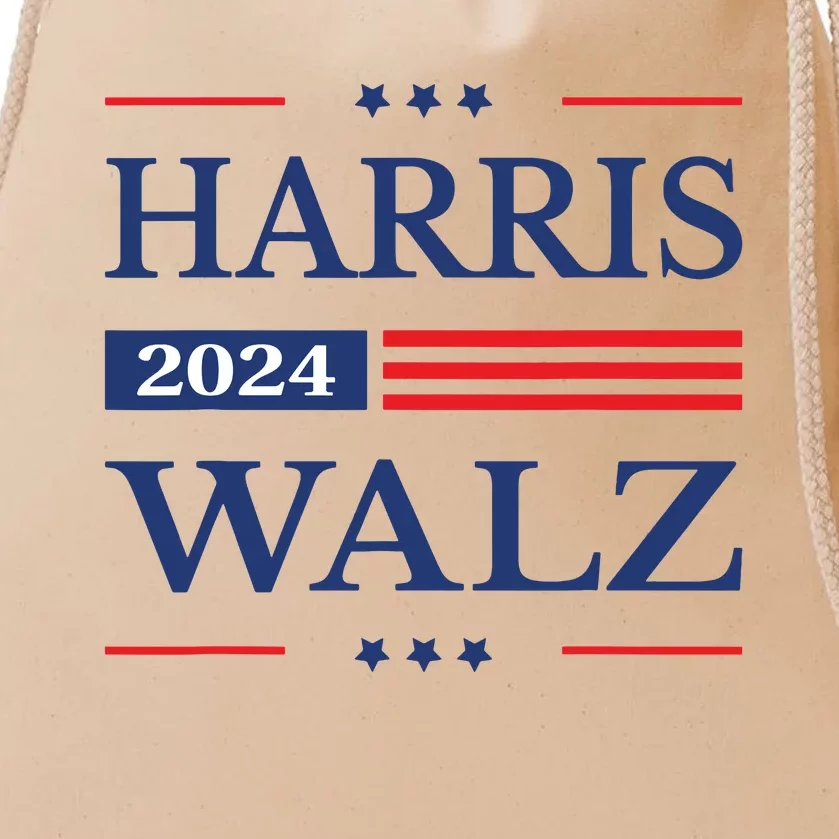 Harris Walz 2024 Kamala Harris 2024 Tim Walz 2024 Usa Flag Drawstring Bag