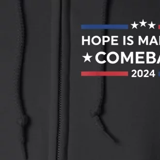 Harris Walz 2024 Hope Is Making A Comeback Full Zip Hoodie