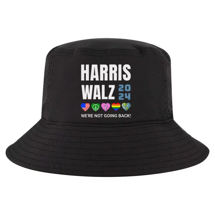 Harris Walz 2024 Not Going Back Rights Lgbtq Vote Cool Comfort Performance Bucket Hat