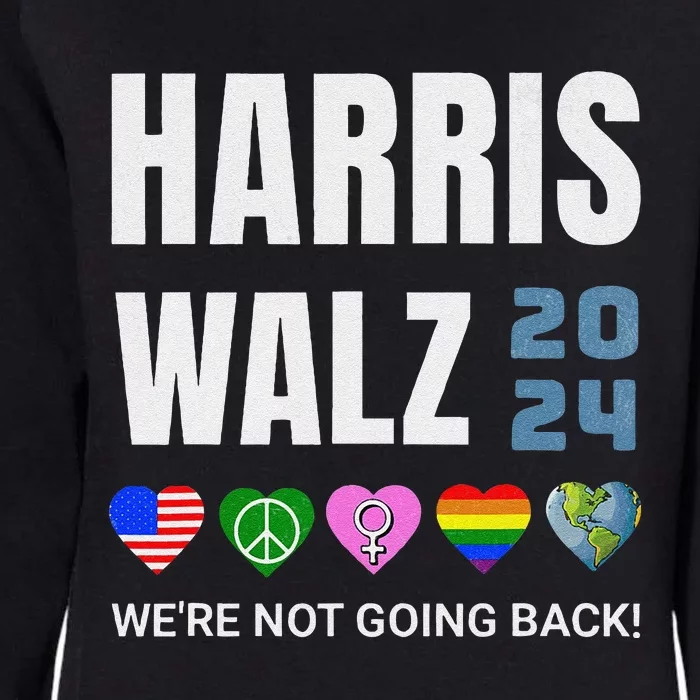 Harris Walz 2024 Not Going Back Rights Lgbtq Vote Womens California Wash Sweatshirt