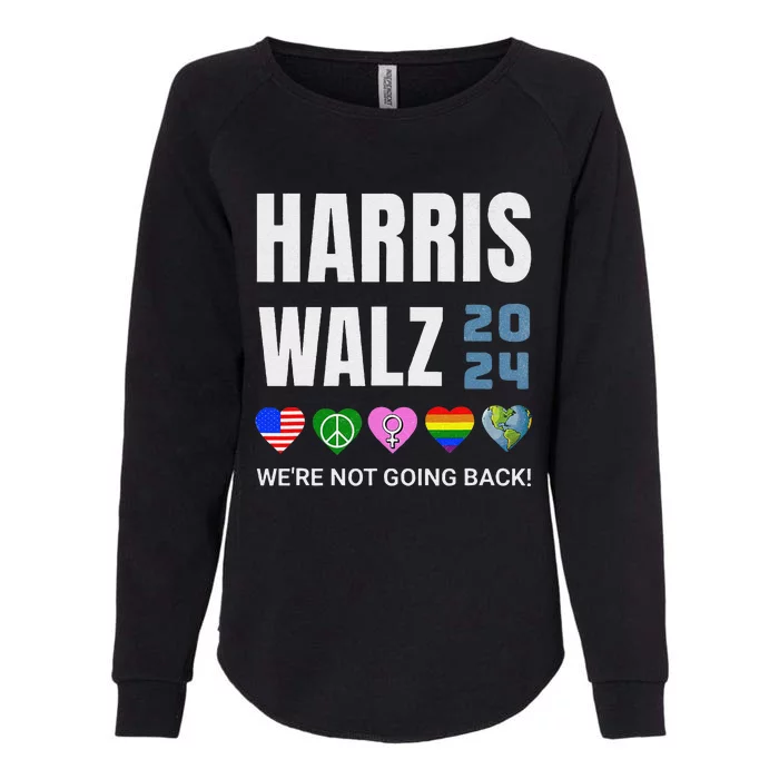 Harris Walz 2024 Not Going Back Rights Lgbtq Vote Womens California Wash Sweatshirt