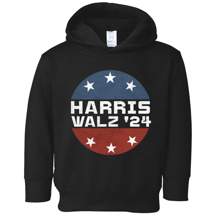 Harris Walz 2024 Campaign For President Patriotic Kamala Toddler Hoodie