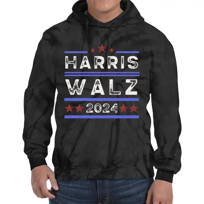 Harris Walz 2024 Harris For President Vote For Kamala Tie Dye Hoodie