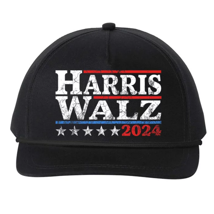 Harris Waltz 2024 Election Kamala Harris Tim Waltz 2024 Snapback Five-Panel Rope Hat