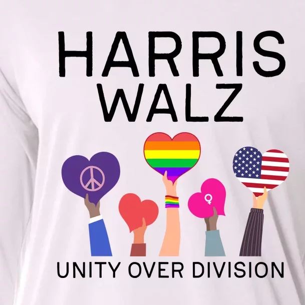 Harris Walz 2024 Unity Over Division Harris Walz 2024 Cooling Performance Long Sleeve Crew