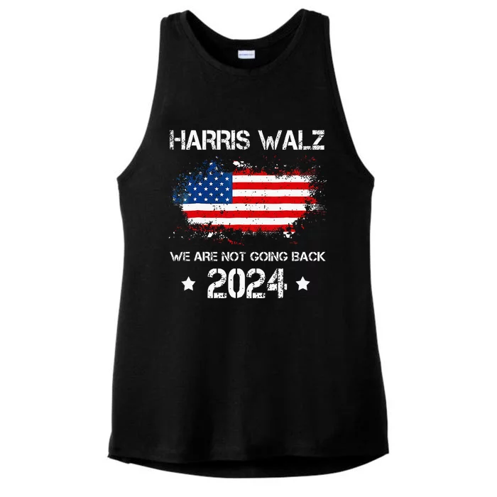 Harris Waltz 2024 WeRe Not Going Back Kamala Harris Ladies Tri-Blend Wicking Tank