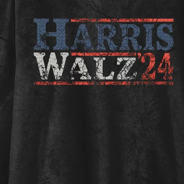 Harris Waltz 2024 Election Kamala Harris Tim Waltz 2024 Hooded Wearable Blanket