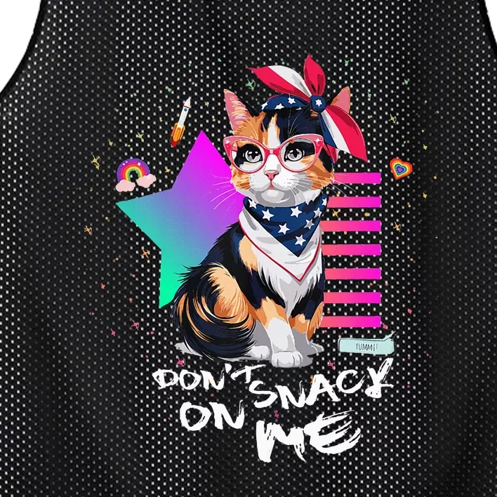 Harris Walz 2024 Support DonT Snack On Me Cat Mesh Reversible Basketball Jersey Tank