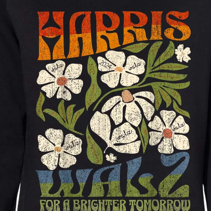 Harris Waltz 2024 For A Brighter Tomorrow Boho Aesthetic Womens California Wash Sweatshirt