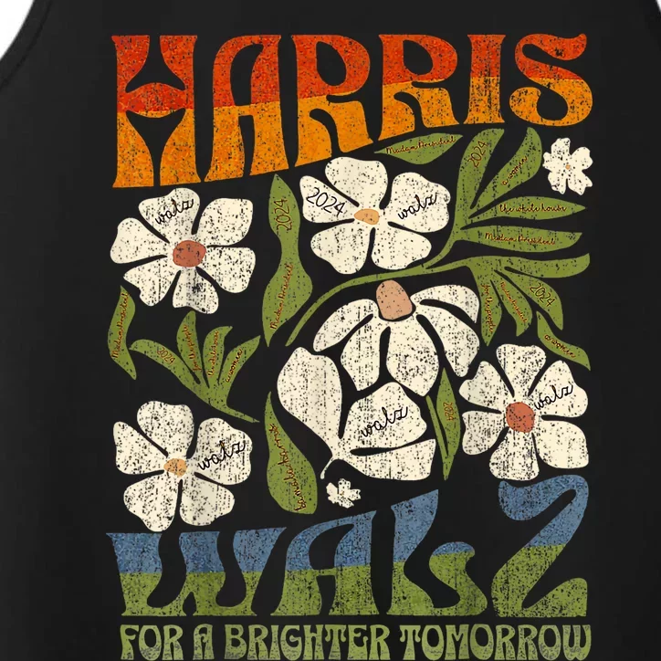 Harris Waltz 2024 For A Brighter Tomorrow Boho Aesthetic Performance Tank