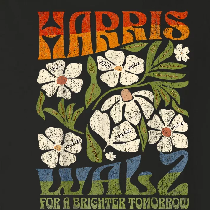 Harris Waltz 2024 For A Brighter Tomorrow Boho Aesthetic Toddler Long Sleeve Shirt