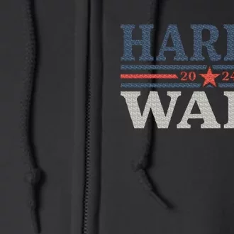 Harris Walz 2024 Election Kamala Harris Tim Waltz 2024 Full Zip Hoodie