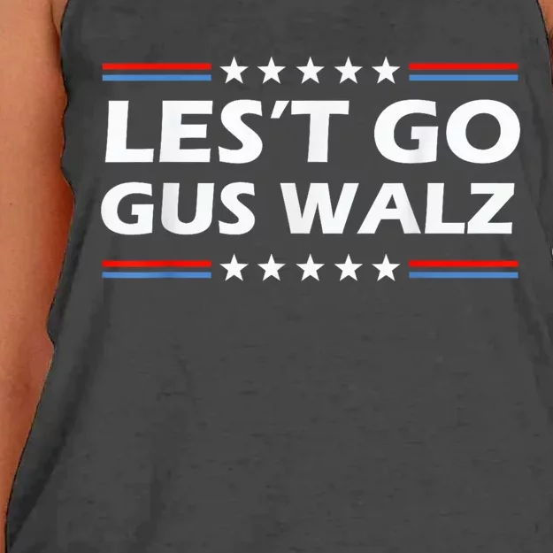 Harris Walz 2024 For President Lets Go Gus Walz Son Of Us Vice President Women's Knotted Racerback Tank