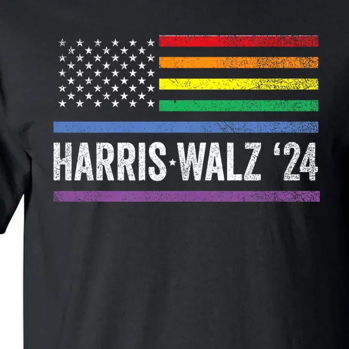 Harris Walz 2024 Election Kamala Tim Waltz American Lgbt Tall T-Shirt