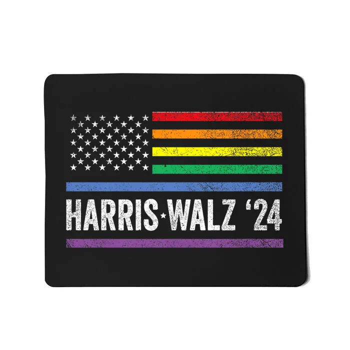 Harris Walz 2024 Election Kamala Tim Waltz American Lgbt Mousepad