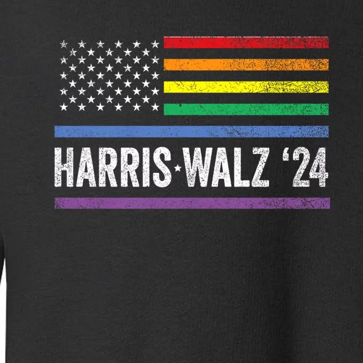 Harris Walz 2024 Election Kamala Tim Waltz American Lgbt Toddler Sweatshirt