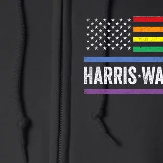 Harris Walz 2024 Election Kamala Tim Waltz American Lgbt Full Zip Hoodie