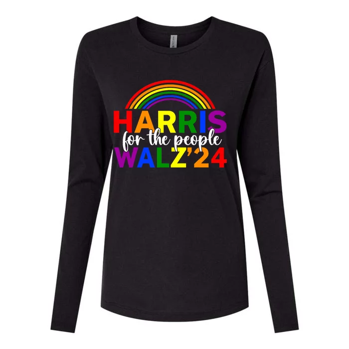 Harris Waltz 2024 For The People Lgbt Kamala Harris Womens Cotton Relaxed Long Sleeve T-Shirt